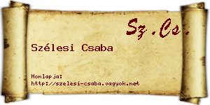 Szélesi Csaba névjegykártya