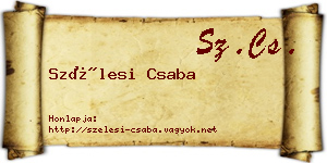 Szélesi Csaba névjegykártya